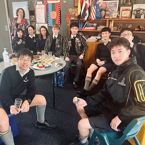 Morning tea for Ben and friends