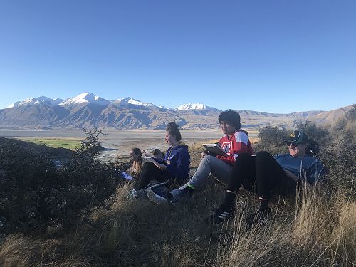 Year 12 Geography skills learning the skill of field sketching in the Upper Rangitata Valley