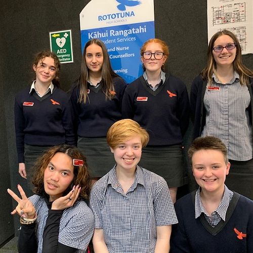 (L-R) Holly Archer, Shawn Bay, Jade Doherty, Olivia Hester, Anna Moloney, Alex Willix-Payne, Breana Nobilo 