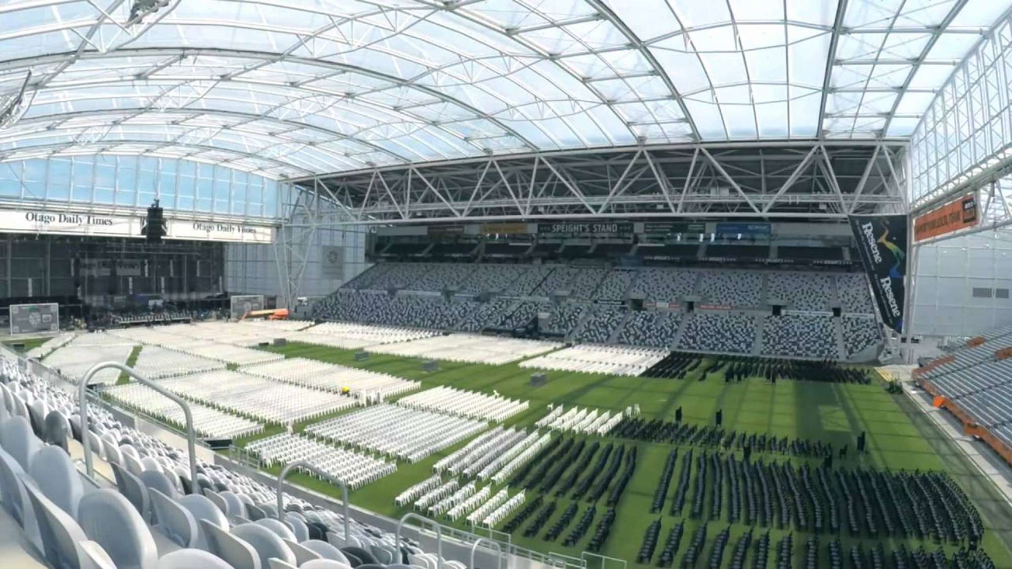 Set Up at Forsyth Barr Stadium: Fleetwood Mac Time