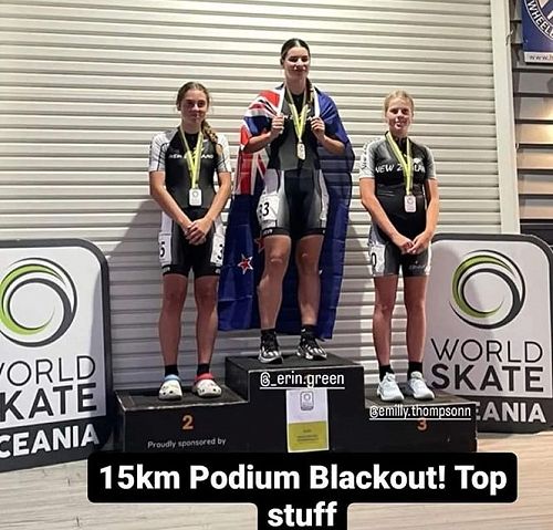 Mikaela Macdonald - 2nd Junior Ladies 15k elimination at World Skate Oceania Speed Championships