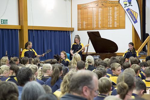 We were entertained by several musical items