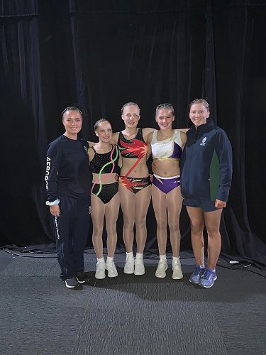 Coaches with the Intermediate Athletes