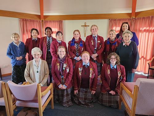 The Roncalli Social Justice Service project visiting the Sisters of Mercy in Christchurch