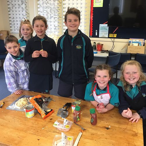 Charlie Brough and his Dad ran a very popular cooking session - the pizzas looked delicious!