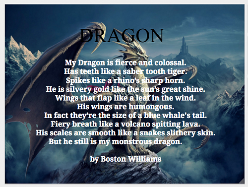 Writer's Week poetry by Boston Williams