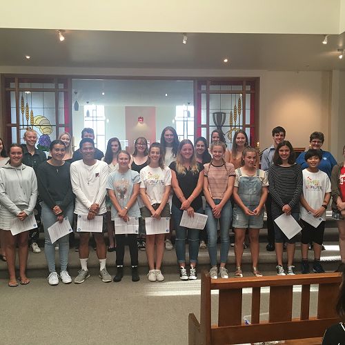 Commissioning: Roncalli College Young Vinnies were comissioned at our Term 1 community Mass at St Thomas's