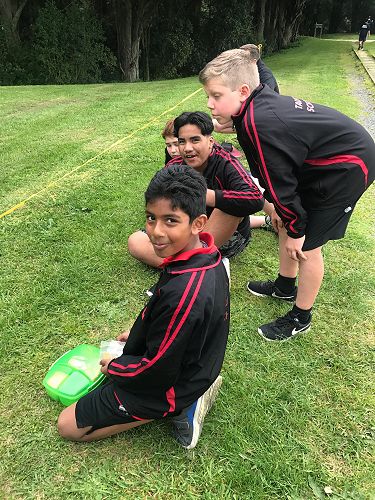 Waiting for our cross country runners