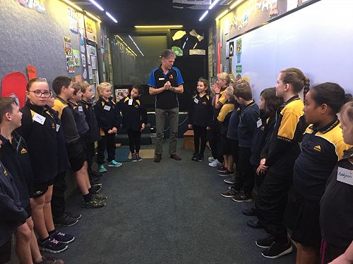 Rudi, the educator, with Room 7.