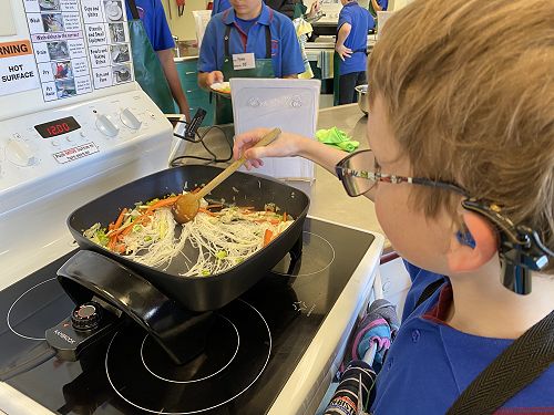 Jordan learned cooking skills during Food Tech