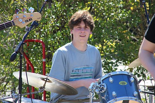 Outdoor Music Concert and Market Stalls