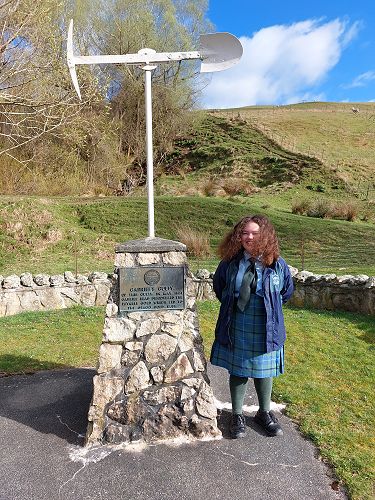 Jazmine enjoying a trip to Gabriel’s Gully in Lawrence to experience local history.