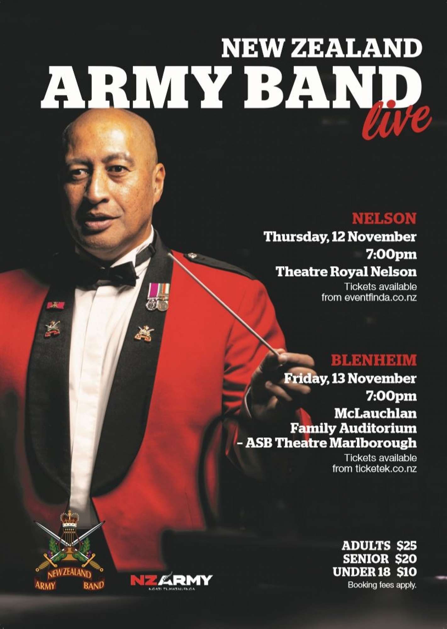 Don't miss the NZ Army Band LIVE!