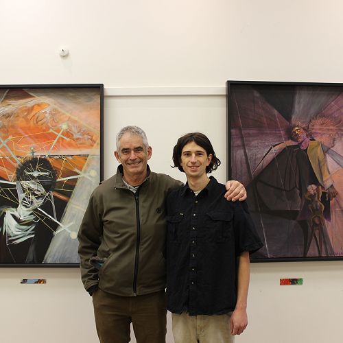 A very proud Parry Guilford at his son Nick's 'Ecdysis' exhibition