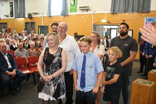 The whanau of College Captain - Kole Harmer