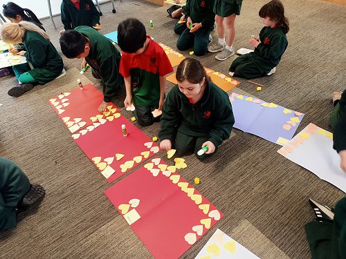 Preparing the cards for our wonderful support staff!