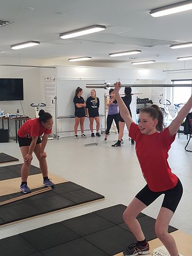 High Performance Hillmorton Athletes training with UC strength and conditioning students