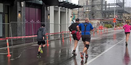 Aidan Carson near the finish line!