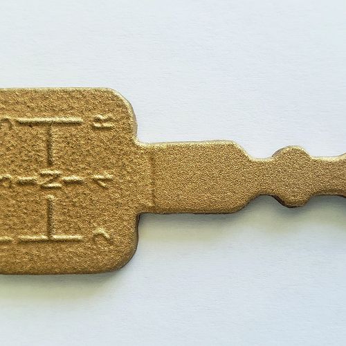 Prototype 'Shift' key designed by Inge Andrew for Stopping Violence Dunedin