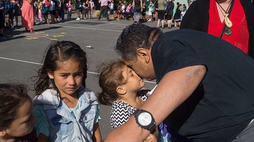 Manaia Arahanga and Matangi Watene and Papa Sandy, opening day Jan 2015