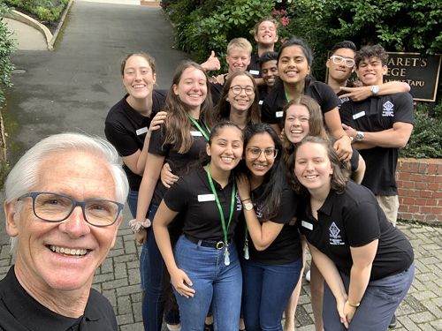 The Master and College Leaders enjoy a laugh together