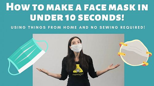 Video: How to make a facemask in under 10 seconds - no sewing needed!