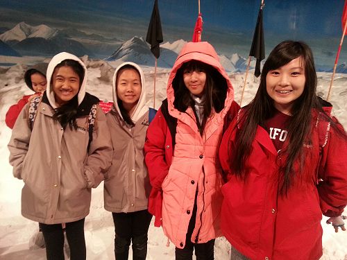 Smart NZ Student inside Christchurch Antarctic Centre Storm Room