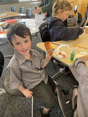 Years 0-3 with their creations.