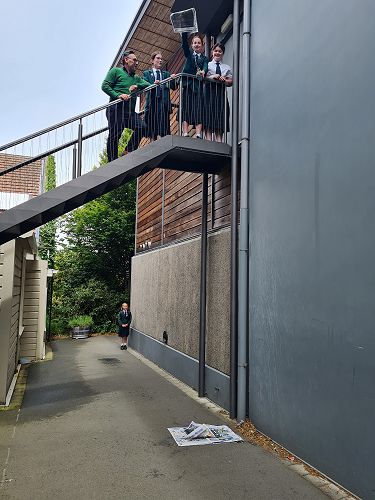 Mr Barlow ensures the French Chics follow all safety protocols during launch.