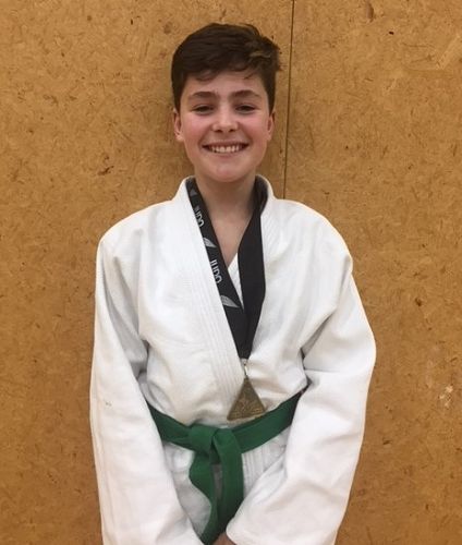 Ben Davies (Year 9) receives his gold medal at National Secondary Schools’ Judo Championships