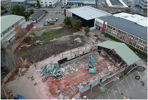 The final phase of the demolition of the Open Stage making way for Auripo