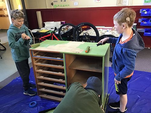 Hunter Darling Oliver Harper upcycling our new Hub cupboard