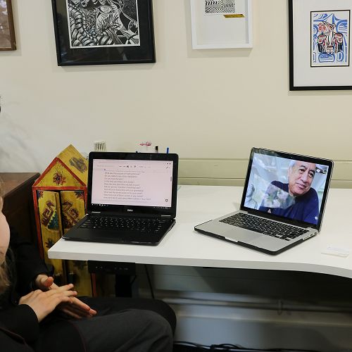 interviewing Witi Ihimaera