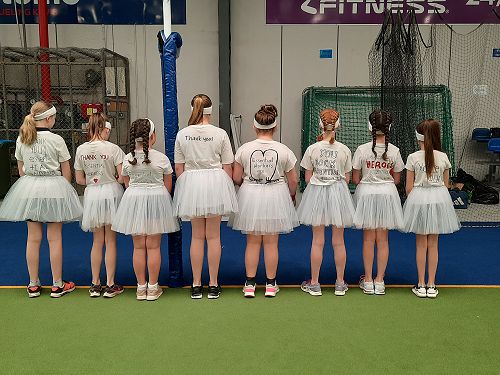 Saluting their heroes as part of the 'Essential Workers' dress up theme 