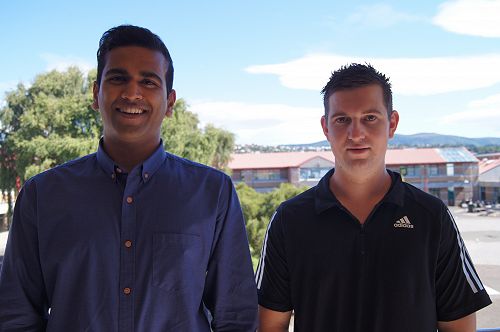 From left; Teja Nidamanuru and Will Meiklejohn (Teacher Assistants)