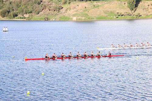 The Under 18 Eight, winning in a fantastic time of 5 minutes 47 seconds. Will Mackintosh, Ethan Johnson, Will Milne, Adam Wilson, Josh Syme, Daniel Humphrey, Logan Jenner, Toby Smith and cox Oliver Duncan.
