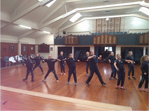 The Columba Crew working on fine tuning our moves.