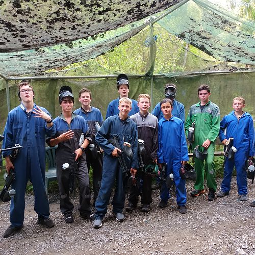 The HBHS Young Farmers Club of 2022 celebrate at Paintball