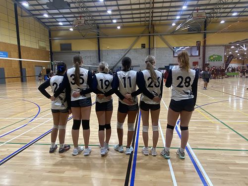 Waiting to take the court