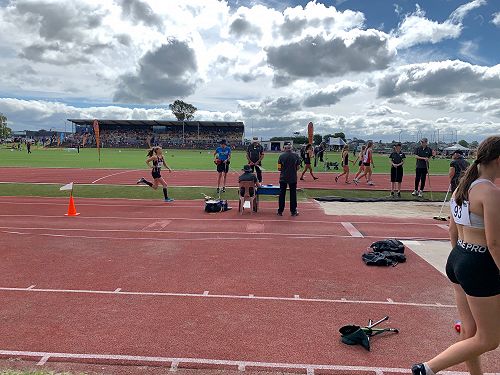 Bethany Oudemans competing at the NZSS Track & Field Championships in Tauranga December 2020
