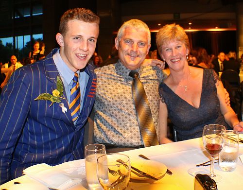 Tim Marshall and parents at YES 2016 Awards dinner 