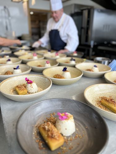 Olive Oil Cooking Demo at the Packing Shed, Clyde - Olive Oil Pannacotta, Olive Oil Cake; and Olive Oil Ice Cream