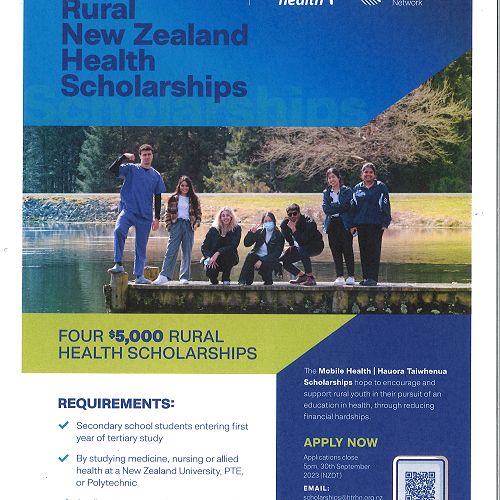 Rural New Zealand Health Scholarships