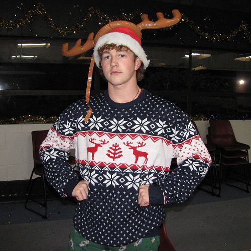 Harison Staples gets into the spirit of the season.