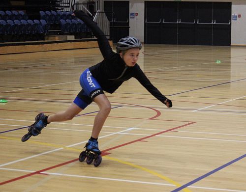 Nayland College student, Zena Denton at Top of the South Tour Speed Skating competition 