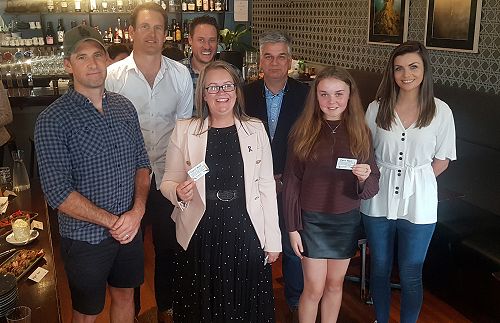 Coming together to launch the ‘‘I Can’t Wait’’ card campaign at Nova Café in Dunedin.
