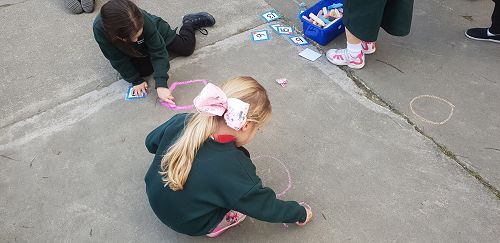 Chalk words and numbers