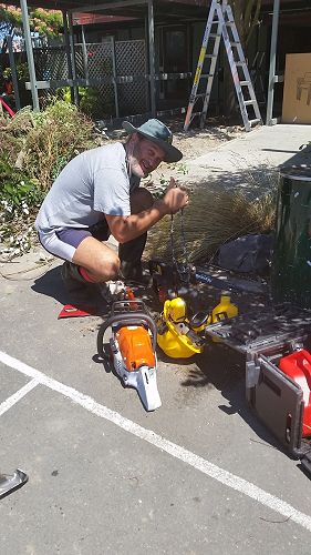 Dr Jamie Ataria, surely not chainsawing trees!!