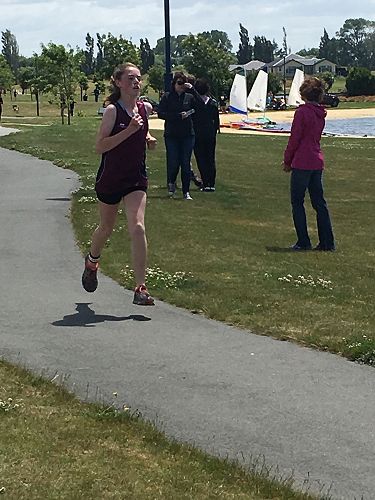 Alex, finishing the run.