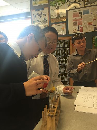 8ADU Science.  Ben, Zhi Yuan and Sam explore the Hydrogen pop test.